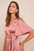 Picture of LONG SATIN WRAP DRESS BORA